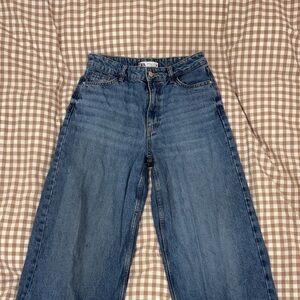 Zara Dark Blue Flare Jeans